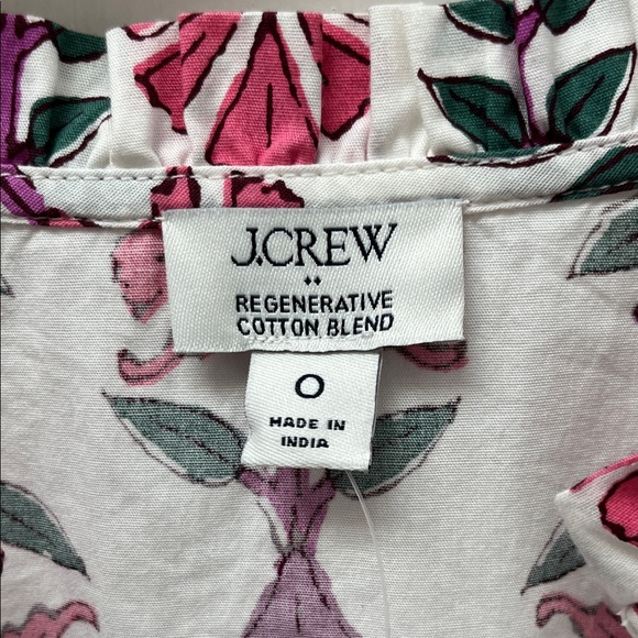 J. Crew White Maxi Dress with Pink Floral Print - Picture 3 of 9